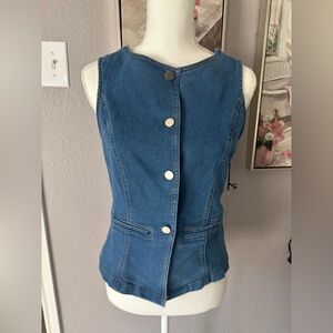 Haute Monde denim vest top